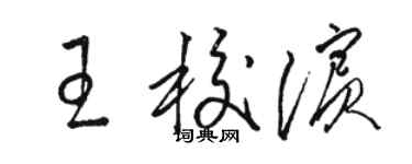 駱恆光王校濱草書個性簽名怎么寫