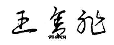 曾慶福王舍非草書個性簽名怎么寫