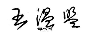 朱錫榮王溫盟草書個性簽名怎么寫