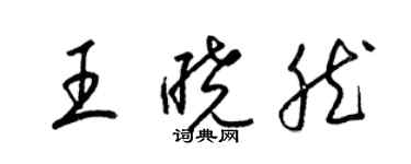 梁錦英王曉然草書個性簽名怎么寫