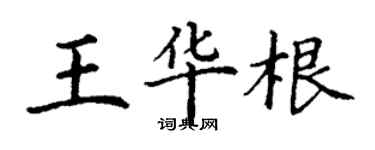 丁謙王華根楷書個性簽名怎么寫