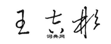 駱恆光王吉彬草書個性簽名怎么寫