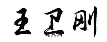 胡問遂王衛剛行書個性簽名怎么寫