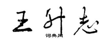 曾慶福王升志行書個性簽名怎么寫