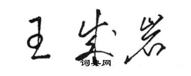 駱恆光王成岩草書個性簽名怎么寫