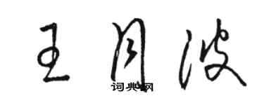 駱恆光王月波草書個性簽名怎么寫