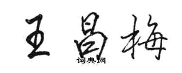 駱恆光王昌梅行書個性簽名怎么寫