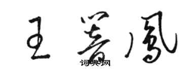 駱恆光王響鳳草書個性簽名怎么寫