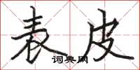 駱恆光表皮楷書怎么寫