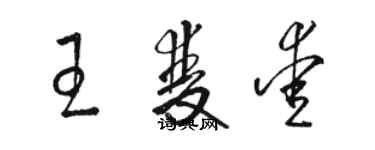 駱恆光王雙愛草書個性簽名怎么寫