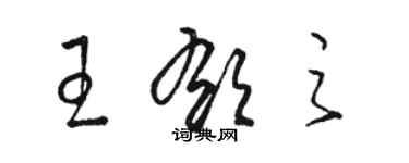 駱恆光王郁之草書個性簽名怎么寫