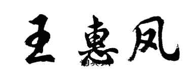 胡問遂王惠鳳行書個性簽名怎么寫