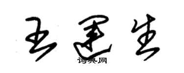 朱錫榮王運生草書個性簽名怎么寫