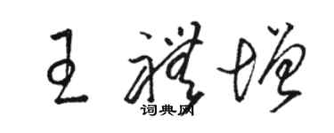 駱恆光王禮增草書個性簽名怎么寫