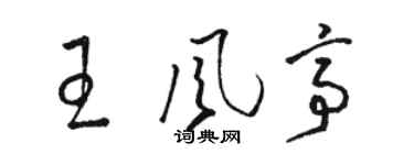駱恆光王風亭草書個性簽名怎么寫