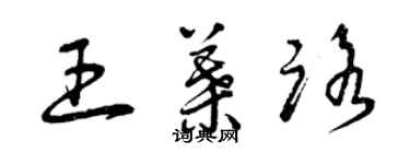 曾慶福王葉路草書個性簽名怎么寫