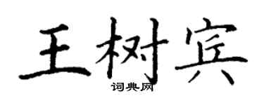 丁謙王樹賓楷書個性簽名怎么寫