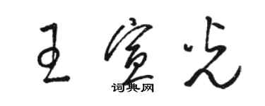 駱恆光王宣光草書個性簽名怎么寫