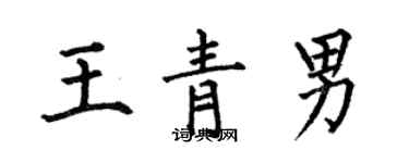 何伯昌王青男楷書個性簽名怎么寫
