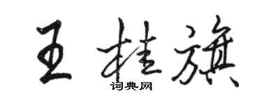 駱恆光王桂旗行書個性簽名怎么寫
