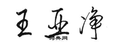駱恆光王亞淨行書個性簽名怎么寫