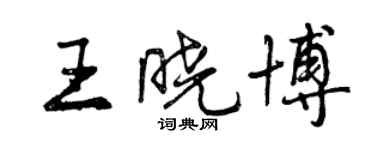 曾慶福王曉博行書個性簽名怎么寫