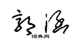 朱錫榮郭涵草書個性簽名怎么寫