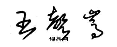 朱錫榮王聲嵩草書個性簽名怎么寫