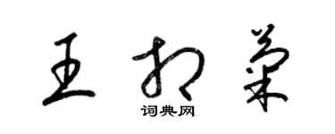 梁錦英王相菊草書個性簽名怎么寫