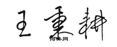 駱恆光王秉耕草書個性簽名怎么寫