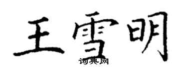 丁謙王雪明楷書個性簽名怎么寫