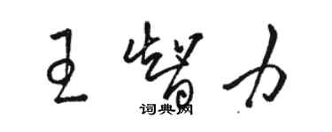 駱恆光王智力草書個性簽名怎么寫