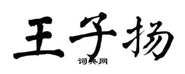 翁闓運王子揚楷書個性簽名怎么寫
