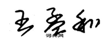 朱錫榮王孟和草書個性簽名怎么寫