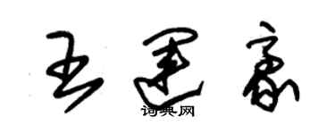 朱錫榮王運豪草書個性簽名怎么寫