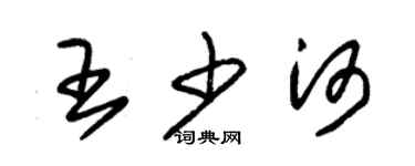 朱錫榮王少河草書個性簽名怎么寫