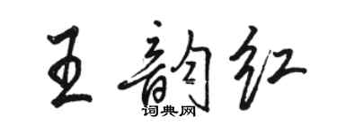 駱恆光王韻紅行書個性簽名怎么寫