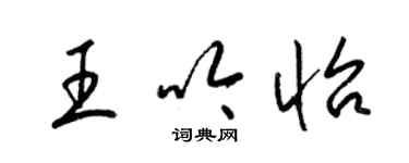 梁錦英王吟怡草書個性簽名怎么寫