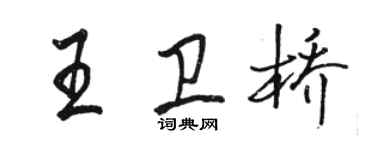 駱恆光王衛橋行書個性簽名怎么寫