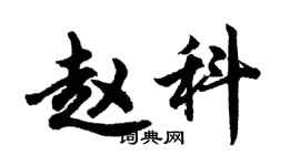 胡問遂趙科行書個性簽名怎么寫