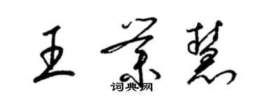 梁錦英王業慧草書個性簽名怎么寫