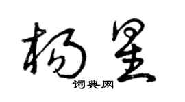 曾慶福楊星草書個性簽名怎么寫