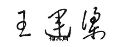 駱恆光王運梁草書個性簽名怎么寫