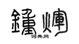 曾慶福鍾輝篆書個性簽名怎么寫