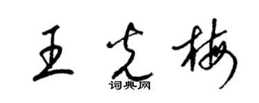 梁錦英王光梅草書個性簽名怎么寫