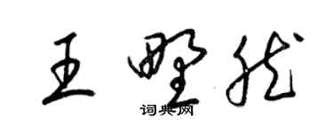 梁錦英王野然草書個性簽名怎么寫