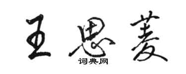 駱恆光王思菱行書個性簽名怎么寫