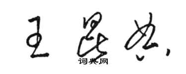 駱恆光王昆典草書個性簽名怎么寫