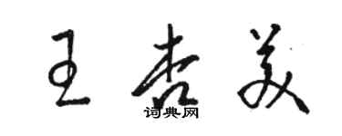 駱恆光王杏美草書個性簽名怎么寫