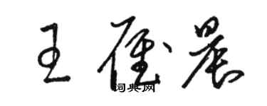 駱恆光王雁晨草書個性簽名怎么寫